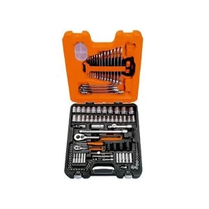Image of Bahco S108 Socket & Combination Spanner Set of 108 Metric 1/4in & 1/2in Drive