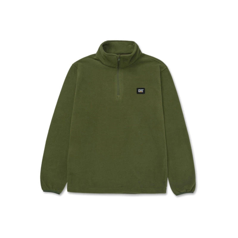 Image of Caterpillar Cat Microfleece Quarter Zip Green