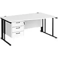 Image of Dams International Wave Desk MCM16WRP3KWH 1,600 x 725 x 800 - 990 mm