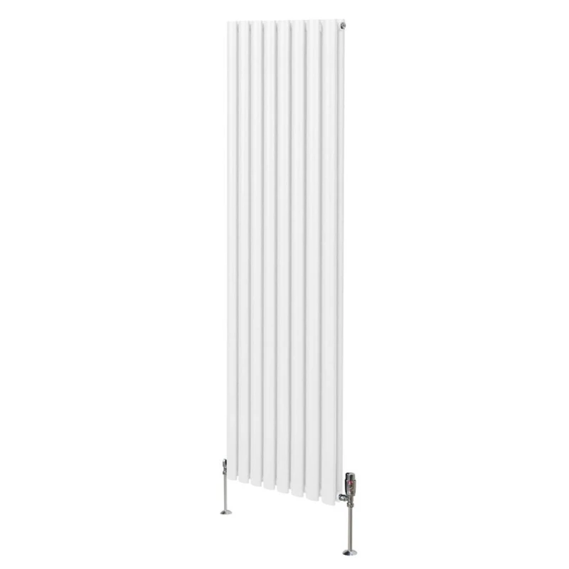 Image of Monstershop Oval Column Radiator & Valves - 1800Mm X 480Mm - White 10763