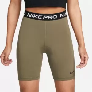 Image of Nike Pro 7" High Rise Shorts Womens - Green