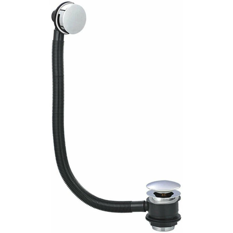 Image of NES HOME Round Click Clack Sprung Bath Waste with Overflow HP03A