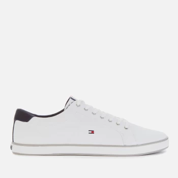 Image of Tommy Hilfiger Mens Harlow Canvas Pumps - White - UK 10.5