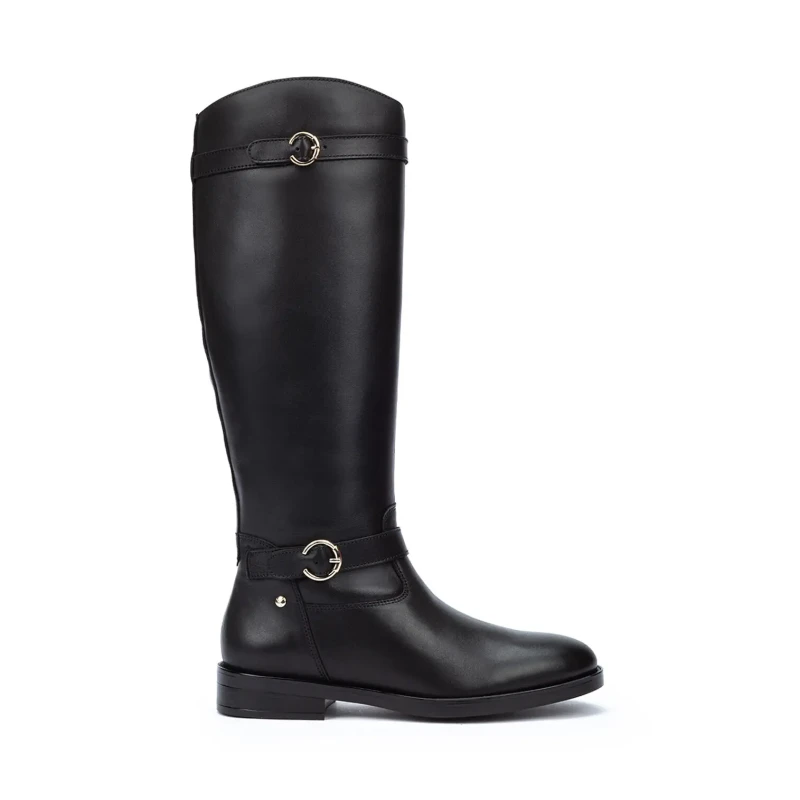 Image of Pikolinos Puertollano W3C-9632 Leather Womens Knee High Boots - Black - Size:UK 5-5.5