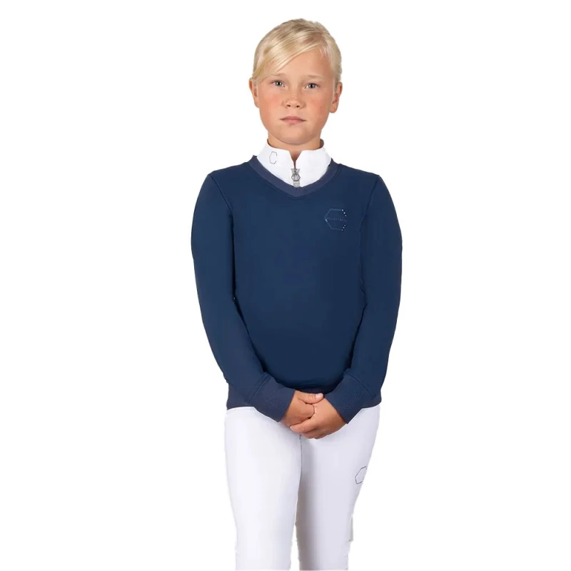 Image of Coldstream Next Generation Crailing Performance Sweatshirt in Blue Size: 11-12 Years Blue Unisex 11-12 Years