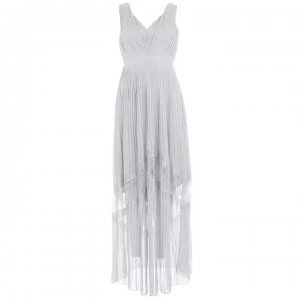 Image of Little Mistress V Neck Pleated Dress - WATERLILY