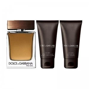 Image of Dolce & Gabbana The One Gift Set 100ml Eau de Toilette + 50ml Aftershave Balm + 50ml Shower Gel