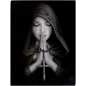 Image of Small Gothic Prayer Canvas Picture by Anne Stokes