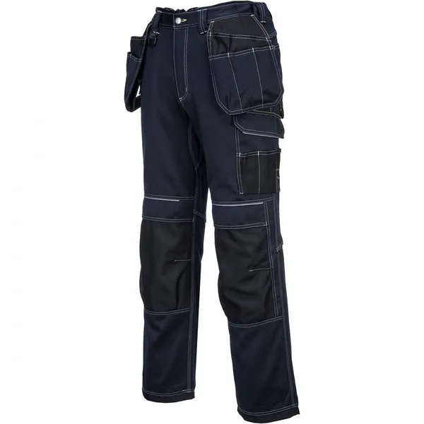 Image of Portwest PW3 Mens Holster Work Trousers T602NBS36 Colour: Navy / Black