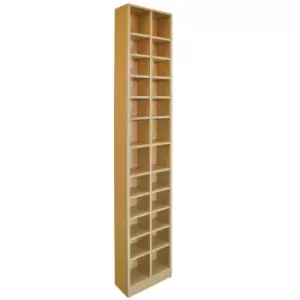Image of Techstyle Block Tall Sleek 360 Cd / 160 DVD Media Storage Tower Shelves Beech