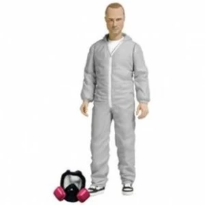 Image of Mezco Breaking Bad Jesse Pinkman White Hazmat Suit Action Figure