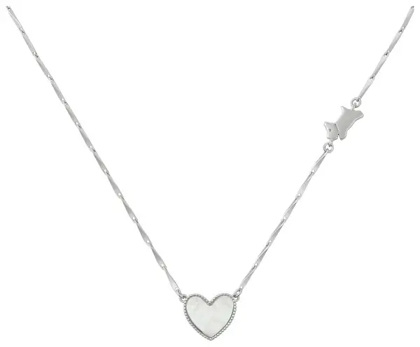 Image of Radley Sterling Silver Mother of Pearl Heart Necklace