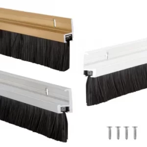 Image of Stormguard Heavy Duty Bottom of Door Brush Strip 838mm (GOLD)
