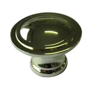 Image of BQ Polished Brass Effect Round Furniture Knob Pack of 6