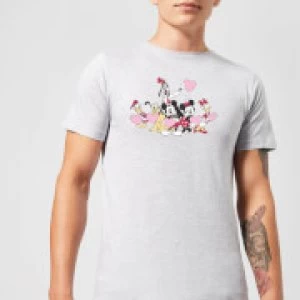 Image of Disney Mickey Mouse Love Friends Mens T-Shirt - Grey - M