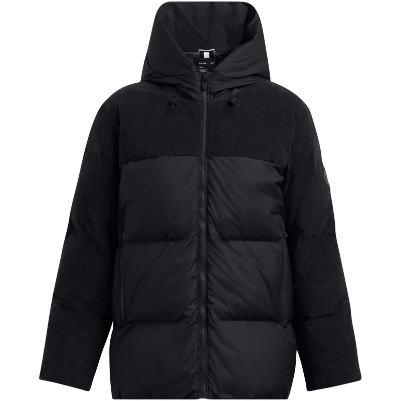 Image of Under Armour Womens Limitless Cord Quilted Heavyweight Puffer Jacket Black female 8 (XS)
