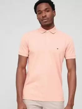 Image of Tommy Hilfiger 1985 Regular Fit Polo Shirt - Guava , Guava, Size L, Men
