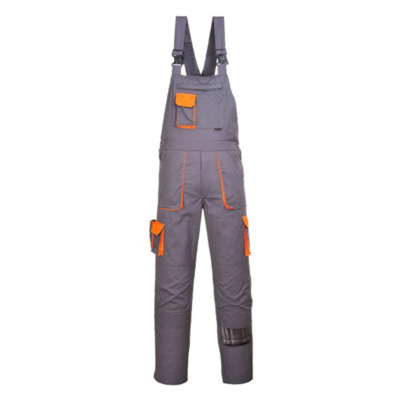 Image of Portwest Texo Contrast Bib and Brace TX12GRRS Colour: Grey