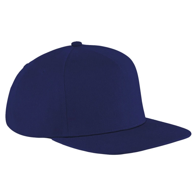 Image of Beechfield Beechfield Men Original Flat Peak Snapback Cap in Mid Navy Mid Navy One Size Male 5054752864248
