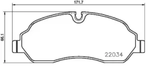 Image of BREMBO Brake pad set FORD P 24 171 1824121,1829400,1840479 2005967,2005987,2006026,2006028,2325323,2391870,BK312K021AA,BK312K021AB,BK312K021AC