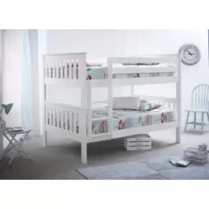 Image of Oslo White Quadruple Bunk Bed and Spring Mattresses