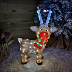 Image of 55CM LED Indoor Outdoor Standing Acrylic Reindeer Christmas Decoration