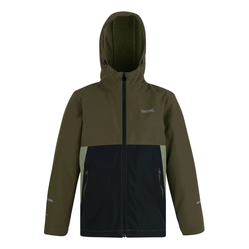 Image of Waterproof jacket for children Regatta Hillain Vert Unisex 9/10 ans