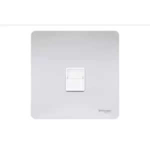 Image of Schneider USFP 1G Telephone Secondary Socket White Insert Polished Chrome - GU7462WPC