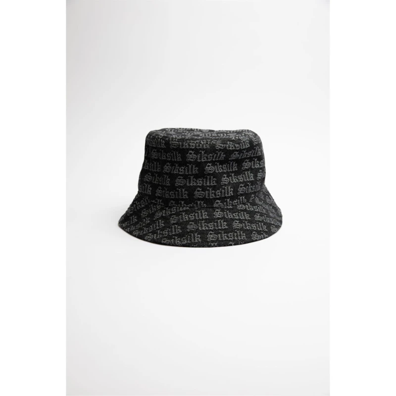Image of SikSilk Jacquard Denim Bucket Hat - Black M - L
