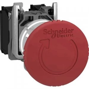 Image of Schneider Electric XB4BS8444 Kill switch Front ring (steel), + kill switch, round, reset function 120 V AC 6 A 2 breakers IP66, IP67, IP69, IP69K
