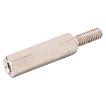 Image of R-TECH 524412 Hex Threaded M-F Spacer Brass 5mm A/F M3 18mm - Pack...