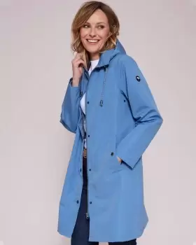 Image of Cotton Traders Womens Weatherproof Hooded Jacket in Blue