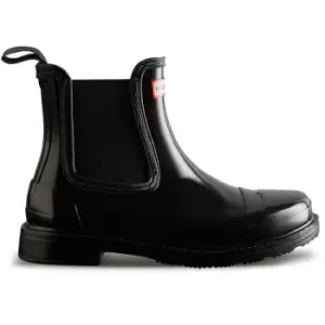 Image of Hunter Womens Waterproof Commando Gloss Chelsea Welly Boots UK Size 7 (EU 40/41)