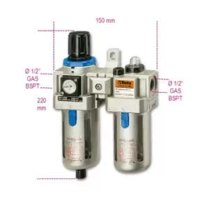 Image of Beta Tools 1919F Filter Regulator & Lubricator Unit 2500 l/min 1/2" 019190450