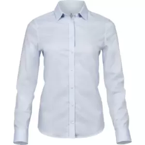 Image of Tee Jays Womens/Ladies Luxury Stretch Shirt (S) (Light Blue)