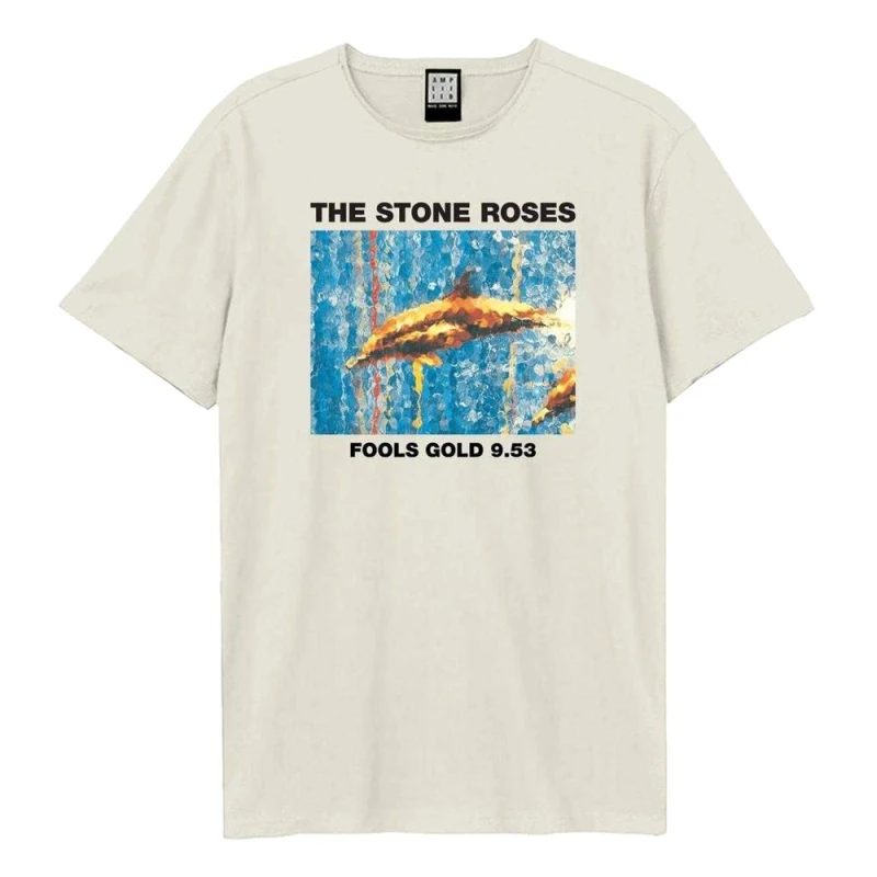 Image of Amplified Mens Fools Gold The Stone Roses T-Shirt in Ecru Size: XS Ecru Male XS