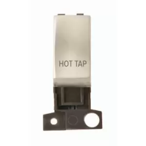 Image of Click Scolmore MiniGrid 13A Double-Pole Ingot Hot Tap Switch Satin Chrome - MD018SC-HT