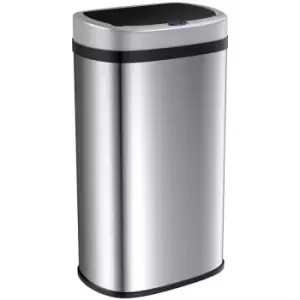 Image of Silver Square Sensor Bin 50 litre - Waste Bin Bin Waste Bin