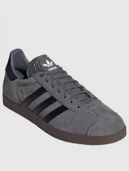 Image of adidas Originals Gazelle, Grey/White, Size 10, Men