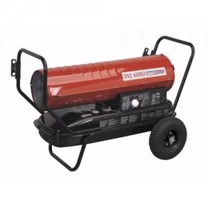 Image of Sealey Portable Space Warmer Diesel Heater 100kBtu/hr with Wheels
