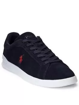 Image of Polo Ralph Lauren Heritage Court Suede Trainers, Navy, Size 11, Men