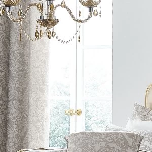 Image of Catherine Lansfield Opulent Jacquard Eyelet Curtains - W167 x Drop 183cm