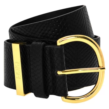 Image of Biba Snake Skin Waist Belt - Black Snake