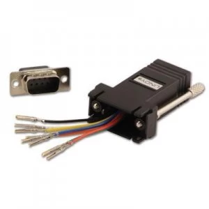 Image of Lindy RJ-45 / 9-pin D Adapter RJ-45 FM 9-pin D M Black