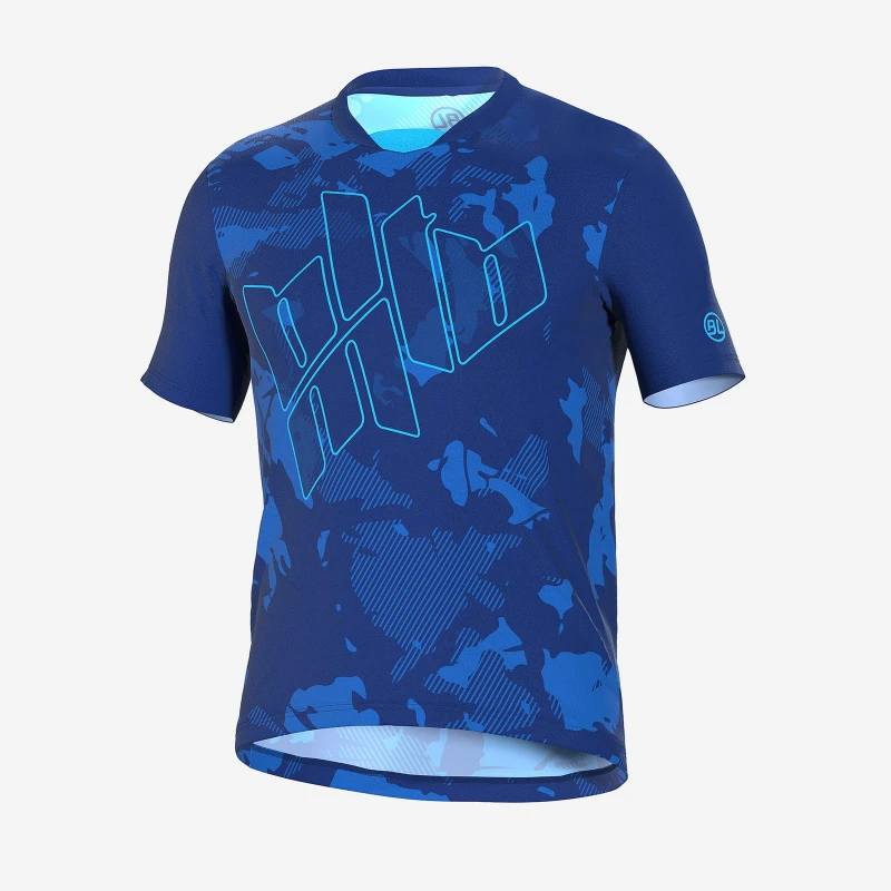 Image of Bicycle Line Mens Short Sleeve Cycling Jersey Blue Navy male Small