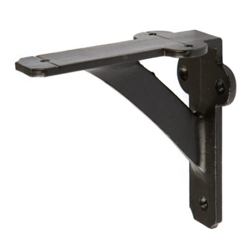 Image of Hammer and Tongs Hammer & Tongs Iron Shelf Bracket - D100mm - Black