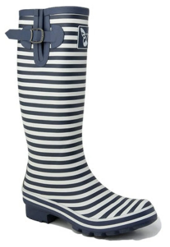 Image of Rouchette Womens boots Rouchette Bristol Bleu Female 37 botte-bristol-raye-marine/blanc