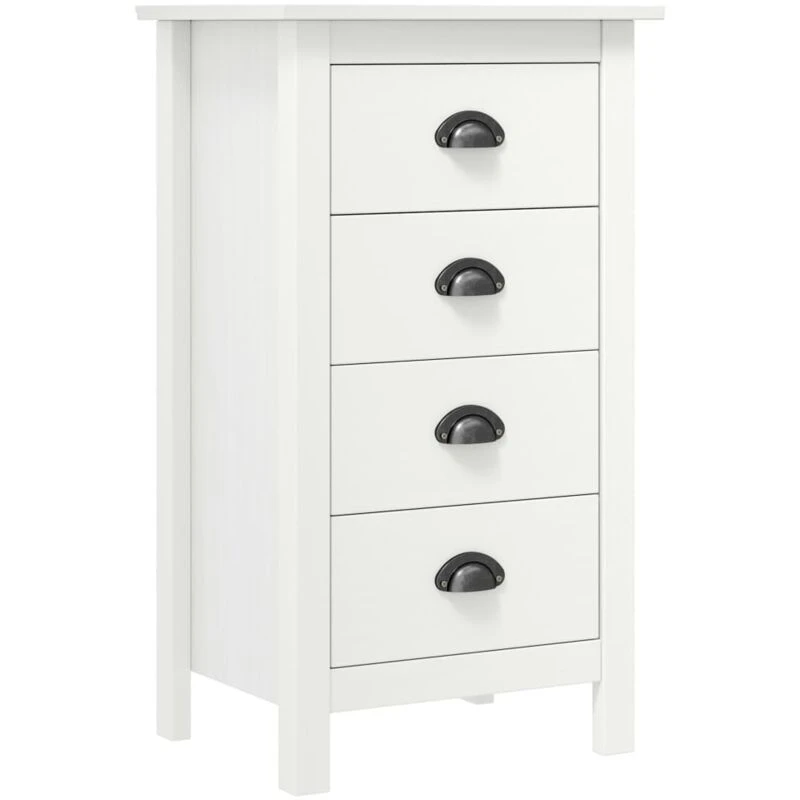 Image of VIDAXL Sideboard Hill White 46x35x80cm Solid Pine Wood Vidaxl 8719883909783