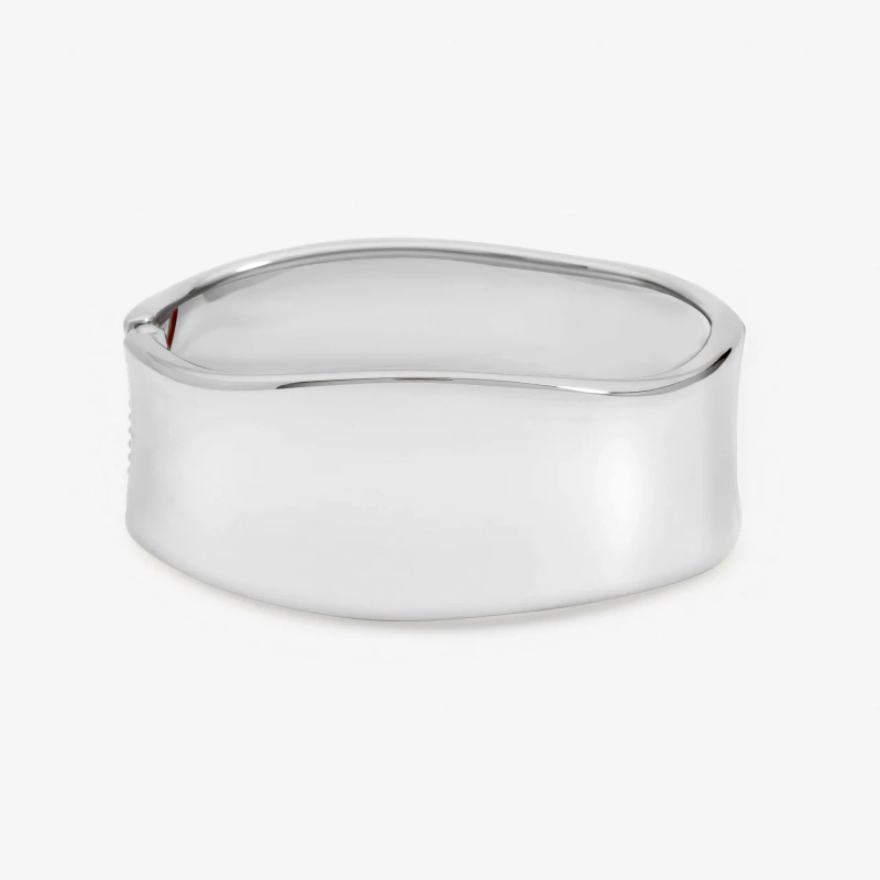 Image of Jon Richard Silver Plated Large Curve Cuff Cuff Bracelets One Size Silver 73777211000