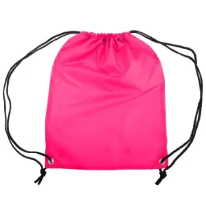 Image of Shugon Stafford Plain Drawstring Tote Bag - 13 Litres (One Size) (Hot Pink)